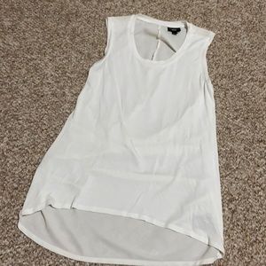 Mossimo Target Cream Tank with Ruched Sheer Back